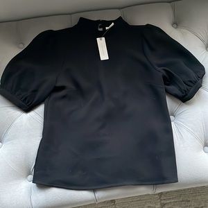 Anthropologie black short sleeve top